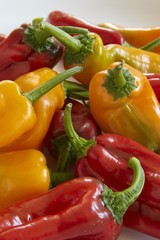 Red and yellow pointed peppers