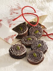 Glazed chocolate biscuits