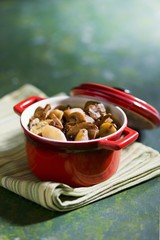Mushroom stew with chestnuts and Jerusalem artichokes