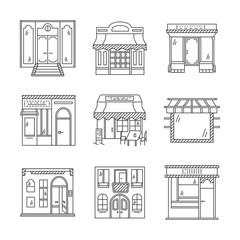 Linear icons for storefronts