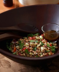 Hoppin John Salad with Molasses Vinaigrette