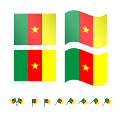 Cameroon Flags EPS 10