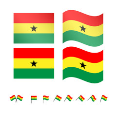 Ghana Flags EPS 10