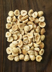 Hazelnuts, halved