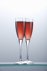 Pink sparkling wine