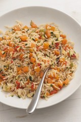Fried rice with vegetables