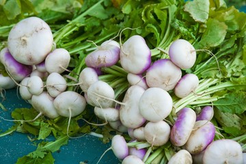 Obraz na płótnie Canvas White turnips