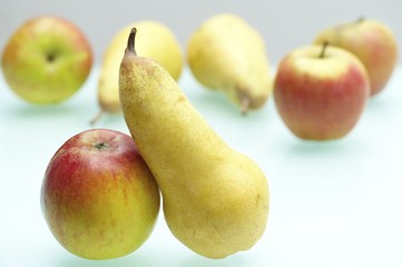 Apples and pears, side by side