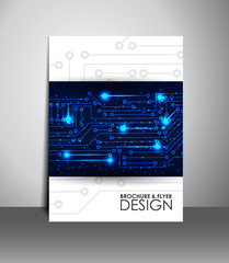 Flyer or brochure design with digital technology.