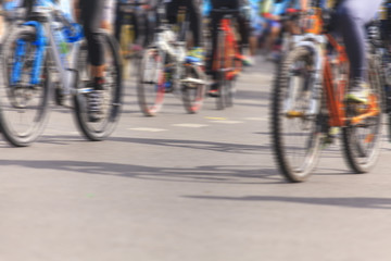 Fototapeta premium Motion blurred biker