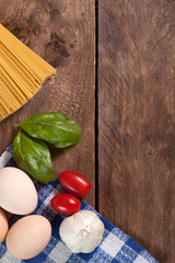 Ingredients for preparing a meal.