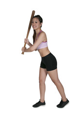 Woman Baseball Player