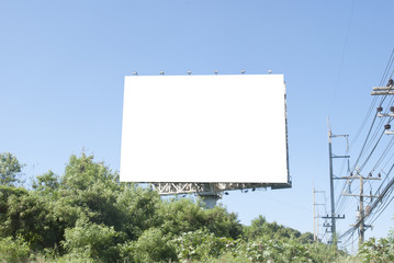 Blank billboard ready for new advertisement