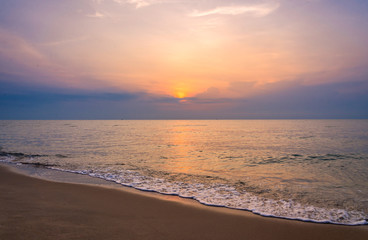 Sunrise on the beach of andaman sea