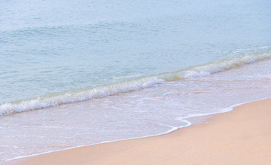 wave of sea on the sandy beach