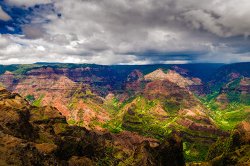 Overlooking Waimea Canyon State Park, Kauai, Hawaii, USA