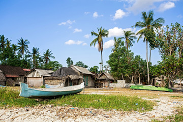 indonesian house - shack on beach