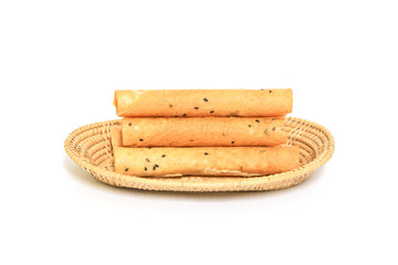 Thai dessert, Tong Muan on white background