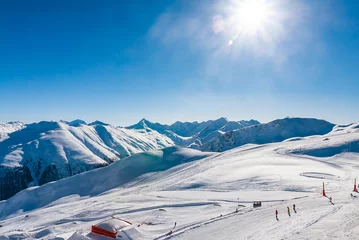 Poster  Ski resort Livigno. Italy © Nikolai Korzhov