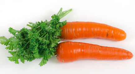 two carrots and parsley