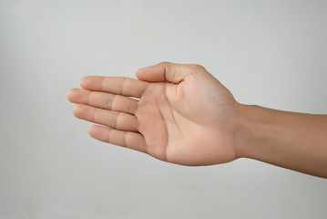 human hands five finger isolate