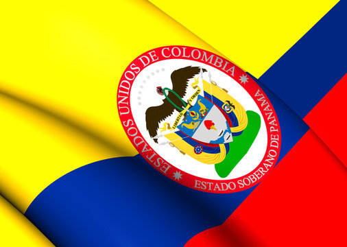 Sovereign State of Panama, 1863-1886 (Colombia) Flag.