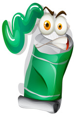 Agitated green color paint