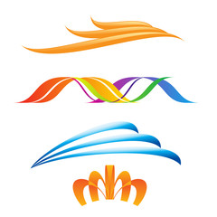 vector abstract color waves design elements