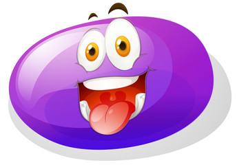 Purple slime with funny face