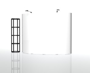 3d equipment for the exhibition stands and table