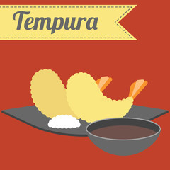 Vector Japanese Food Tempura