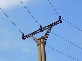 Power line column