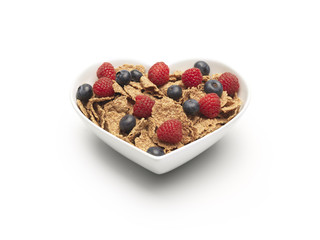 heart healthy cereal berries - Stock Image