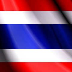 Thailand's flag on silky fabric