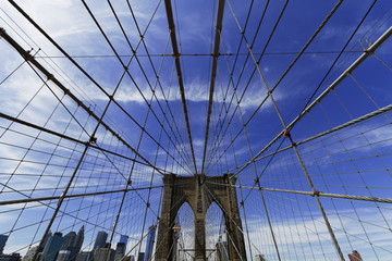 Naklejka premium Views of the Brooklyn Bridge.