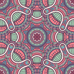 Ethnic floral seamless pattern