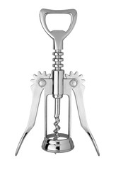 corkscrew on white - Stock Image