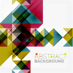 Abstract geometric background. Modern overlapping triangles