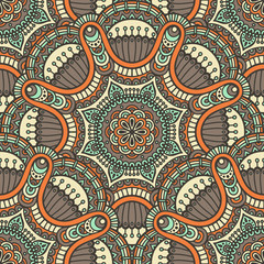 Ethnic floral seamless pattern