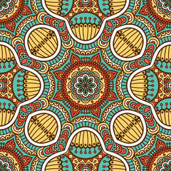 Ethnic floral seamless pattern