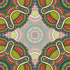 Ethnic floral seamless pattern