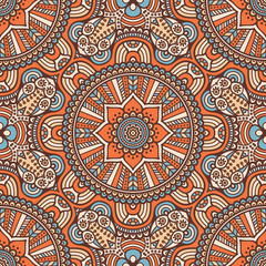 Ethnic floral seamless pattern