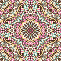 Ethnic floral seamless pattern