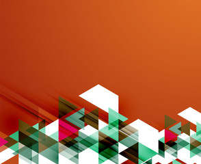 Triangle pattern composition, abstract background with copyspace