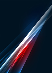 Abstract color glowing lines in dark space with stars and light