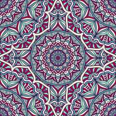 Ethnic floral seamless pattern