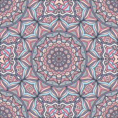 Ethnic floral seamless pattern