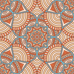 Ethnic floral seamless pattern