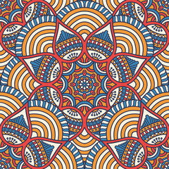 Ethnic floral seamless pattern