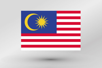 Flag Illustration of the country of  Malaysia